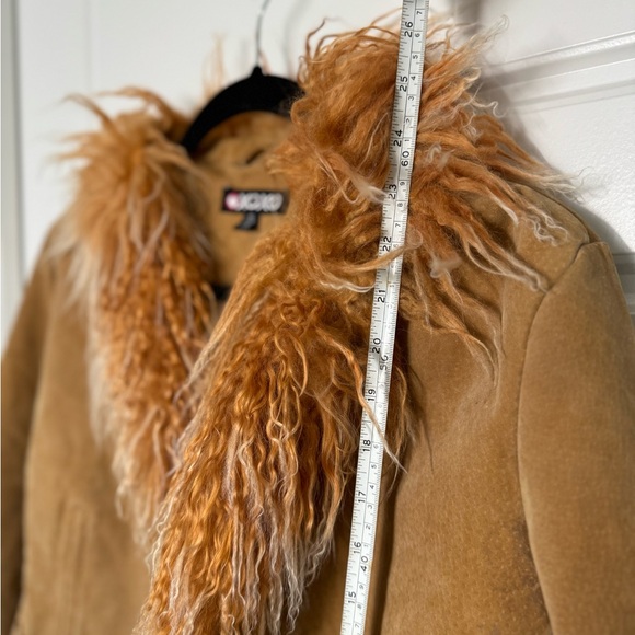 XOXO Tan Faux Fur Collar Jacket Women's XL - Picture 7 of 12
